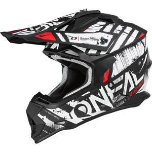 Čelada za motokros O´Neal 2SRS Glitch črno-bela
