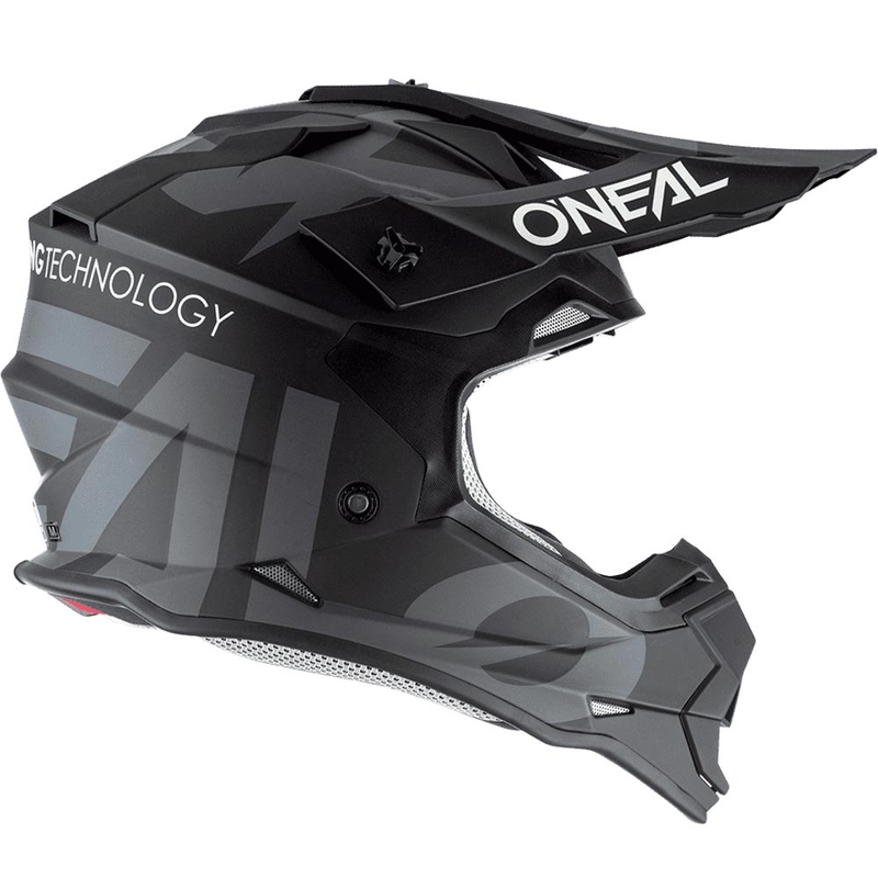 Motokros čelada O'Neal 2SRS Slick črno-siva