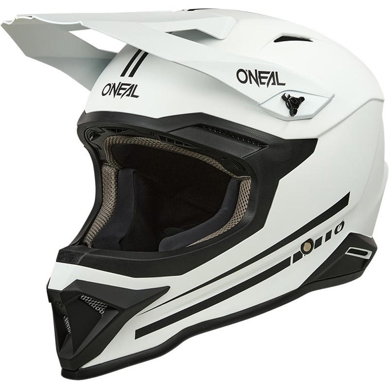 Motokros čelada O'Neal 1SRS Solid mat bela
