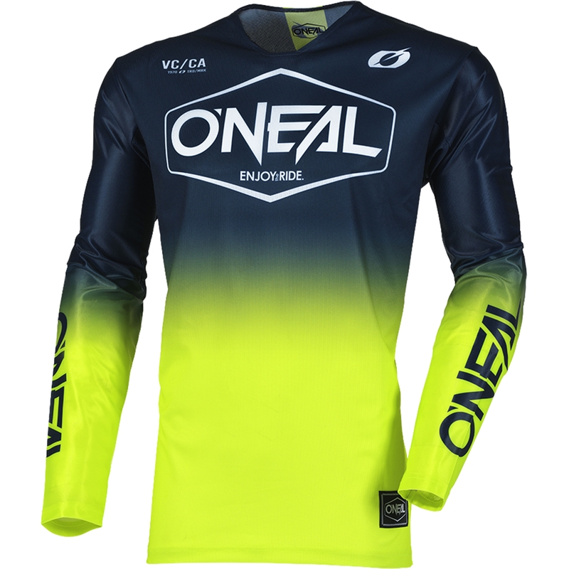 Motokros dres O'Neal Mayhem Hexx modro-fluo rumen