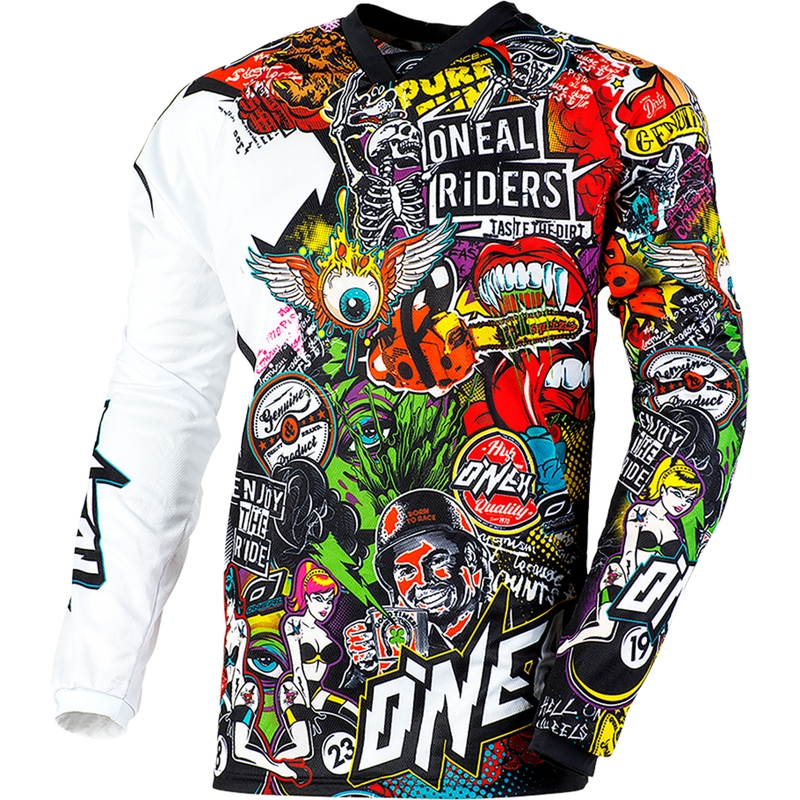 Motokros dres O´Neal Mayhem Crank črno-večbarvni