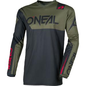 Motokros majica O'Neal Element Racewear črno-olivna