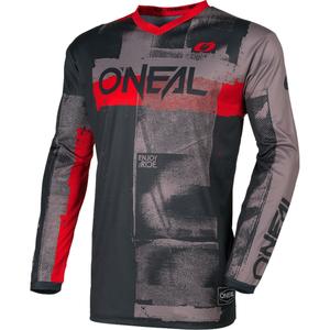 Motokros dres O'Neal Element Roller sivo-rdeč