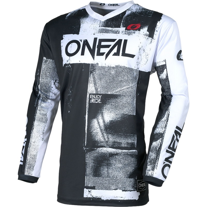 Motokros dres O'Neal Element Roller črno-bel