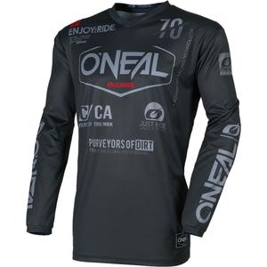 Motokros dres O'Neal Element Brand črno-siv
