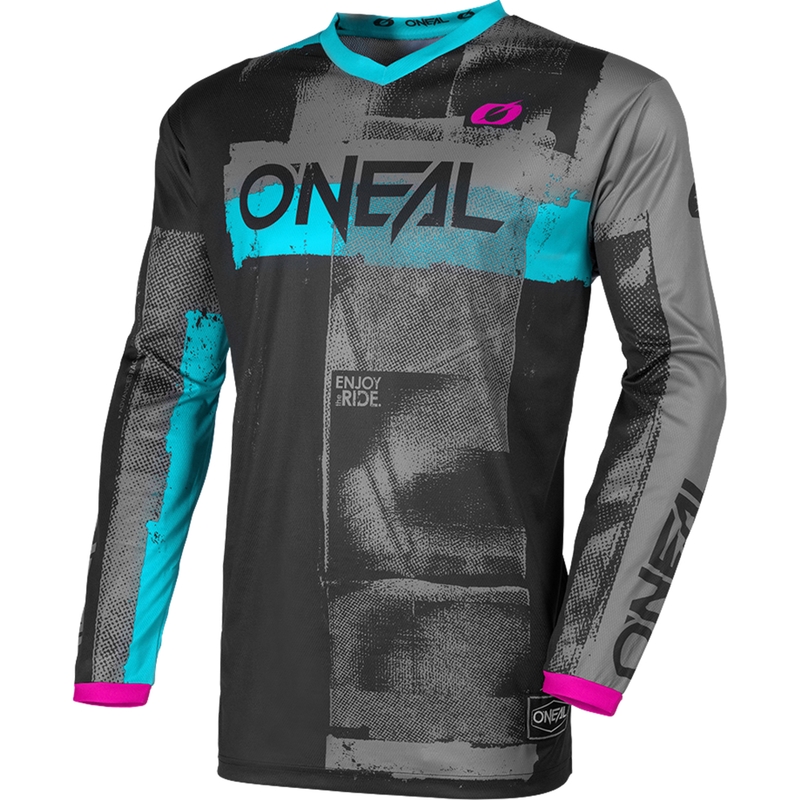 Ženski motokros dres O'Neal Element Roller črno-moder