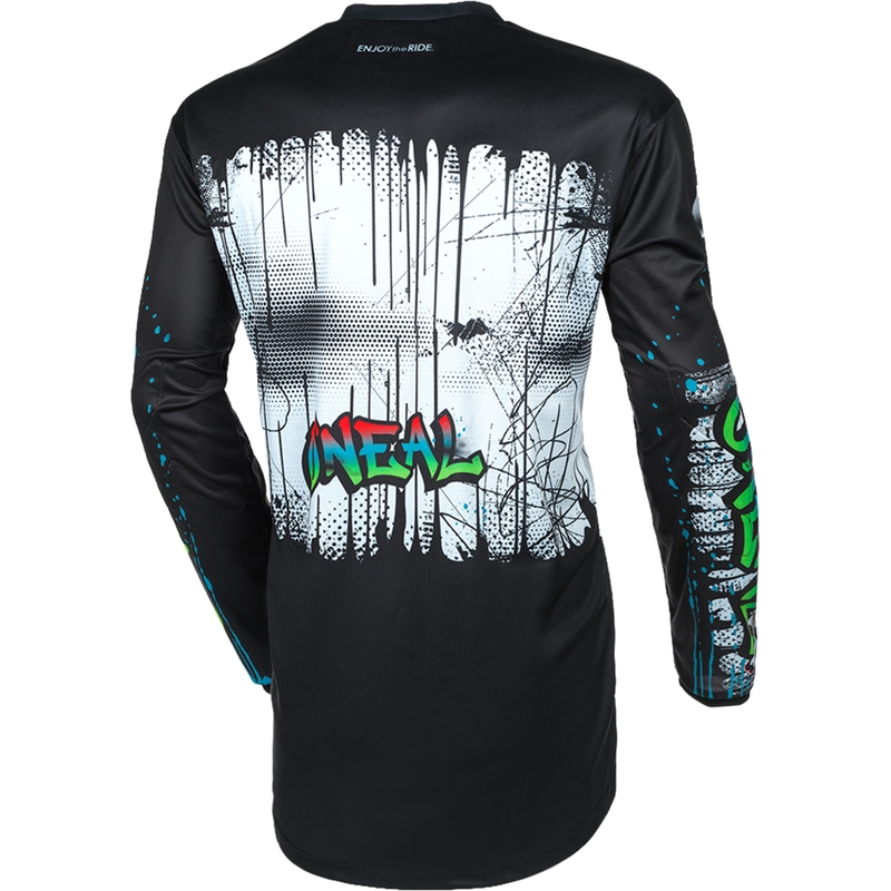 Motokros dres O'Neal Element Rancid črno-bel