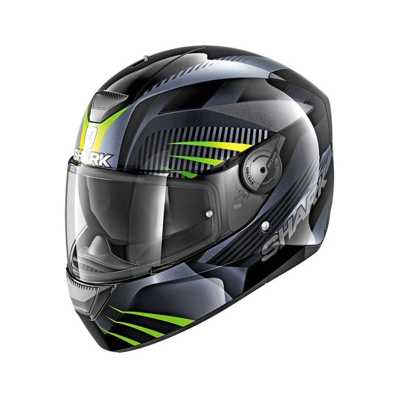 Integralna čelada SHARK D-SKWAL Mercurium black-grey-fluo green razprodaja