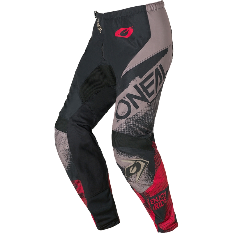 Motokros hlače O´Neal Element Roller sivo-rdeče