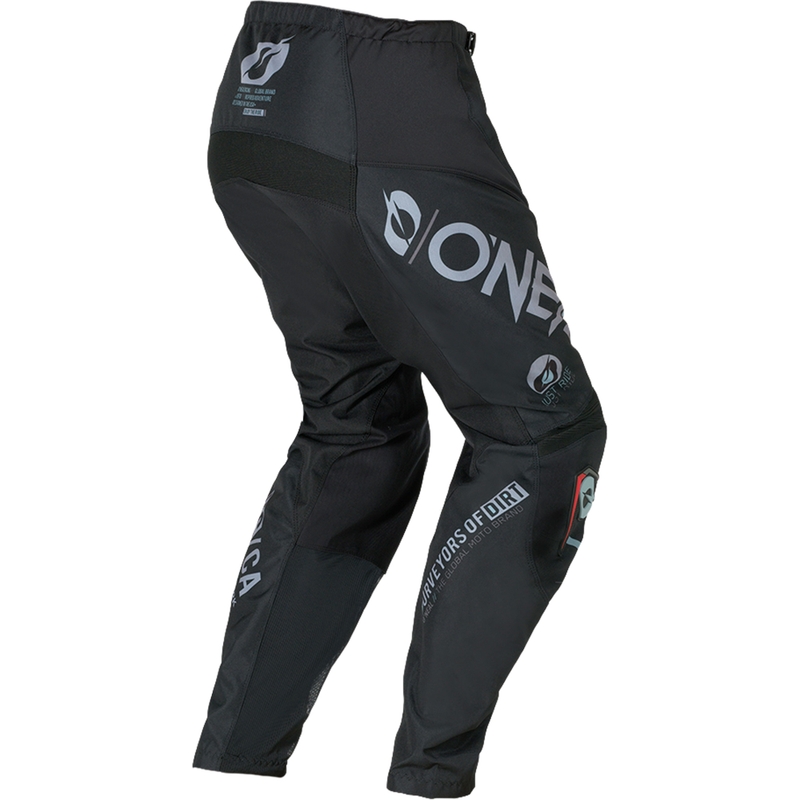 Motokros hlače O´Neal Element Brand črno-sive