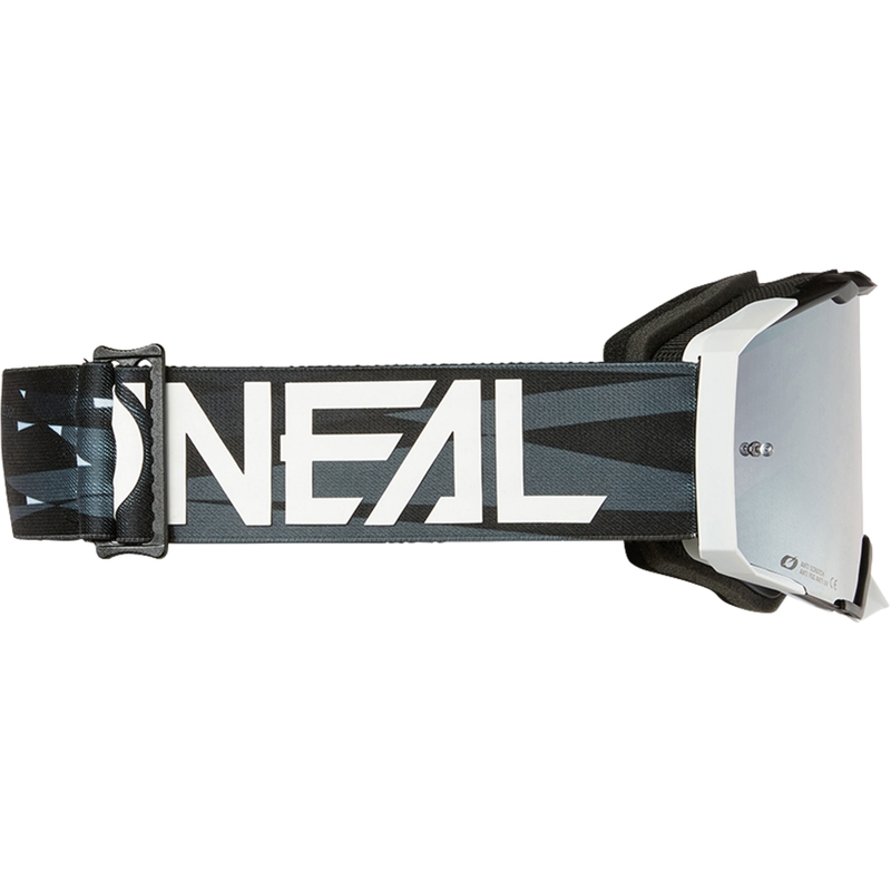 Motokros očala O´Neal B-33 Ictus črno-bela (srebrno zrcalno pleksi steklo)