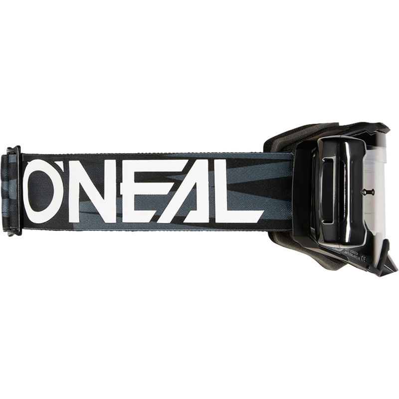 Motokros očala O´Neal B-33 Ictus črno-bela s sistemom Roll Off (prozorno pleksi steklo)