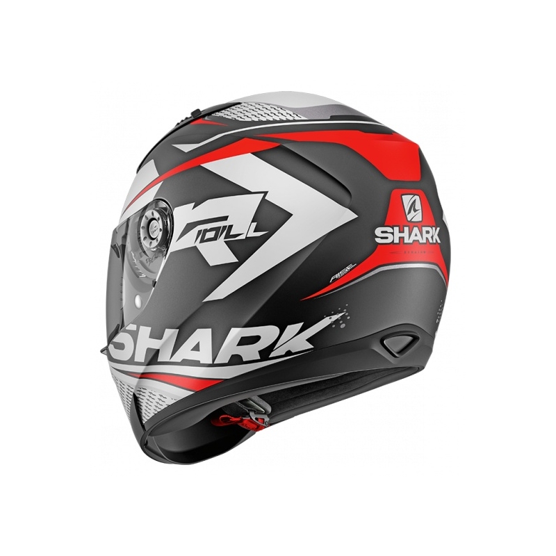 Integralna čelada SHARK RIDILL 1.2 Stratom Mat sivo-belo-rdeča