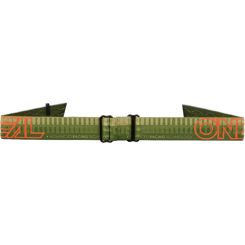 Motokros očala O´Neal B-10 Striped zeleno-oranžna (prozorno pleksi steklo)
