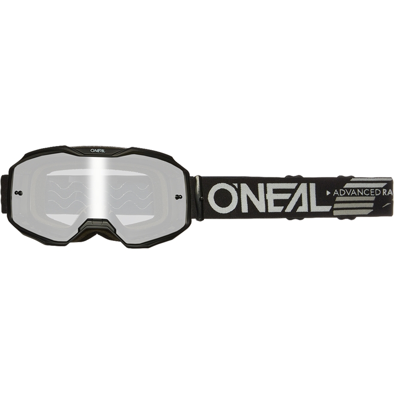 Motokros očala O´Neal B-10 Solid black (zrcalno srebrno pleksi steklo)