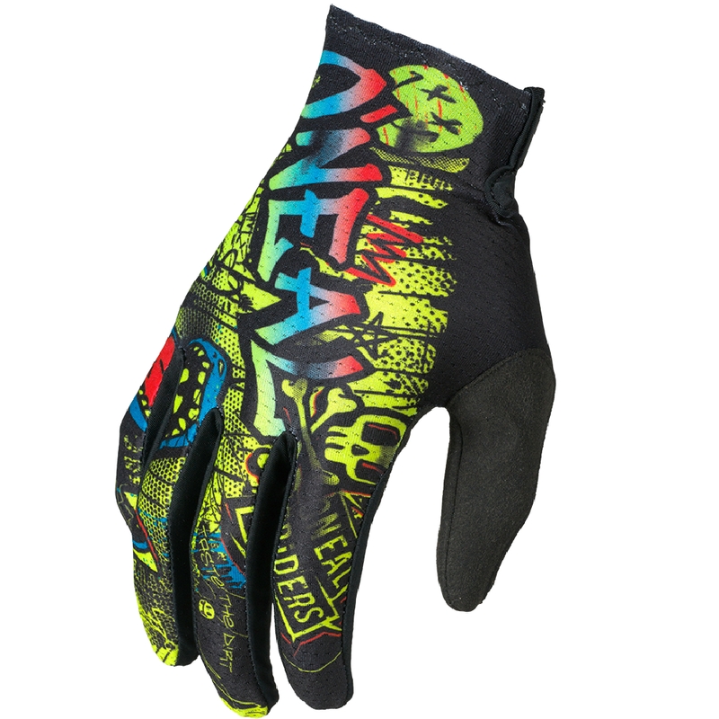Otroške motokros rokavice O'Neal Matrix Rancid črno-fluo rumene