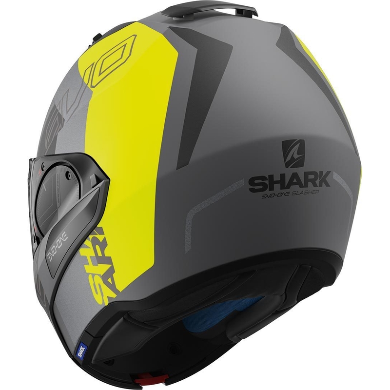 Zložljiva čelada SHARK EVO-ONE 2 Slasher Mat Silver-Black-Yellow razprodaja