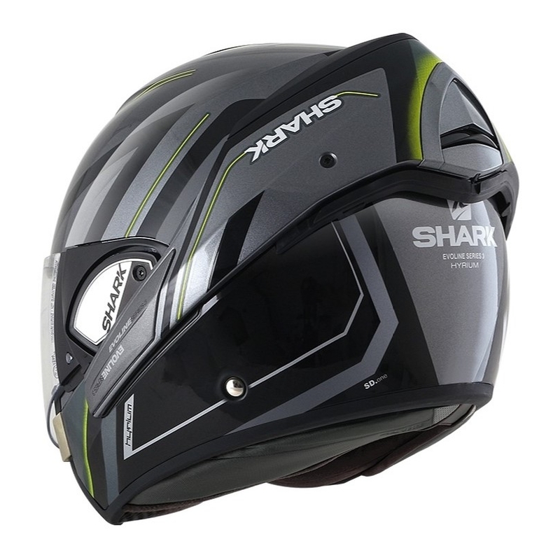 Zložljiva čelada SHARK EVOLINE 3 Hyrium Mat Grey-Black-Yellow razprodaja