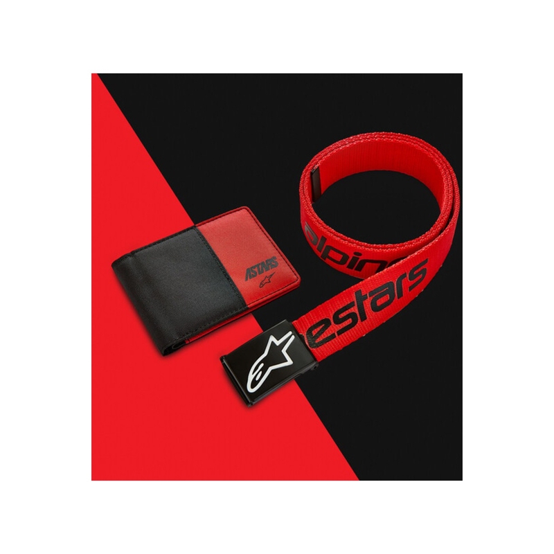 Pas Alpinestars Linear Web črno-rdeč