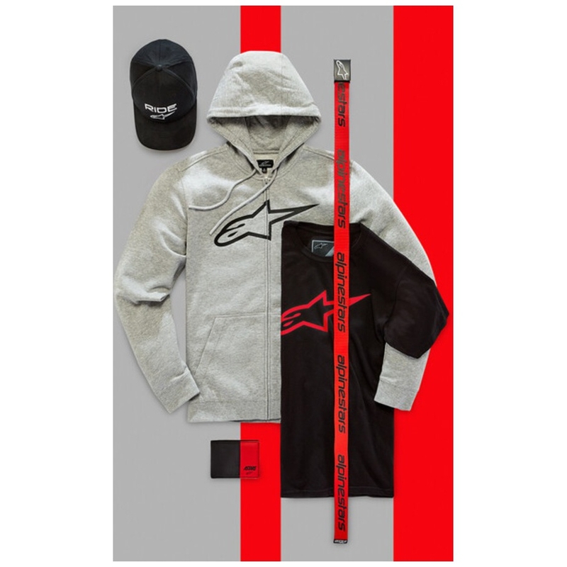 Pas Alpinestars Linear Web črno-rdeč