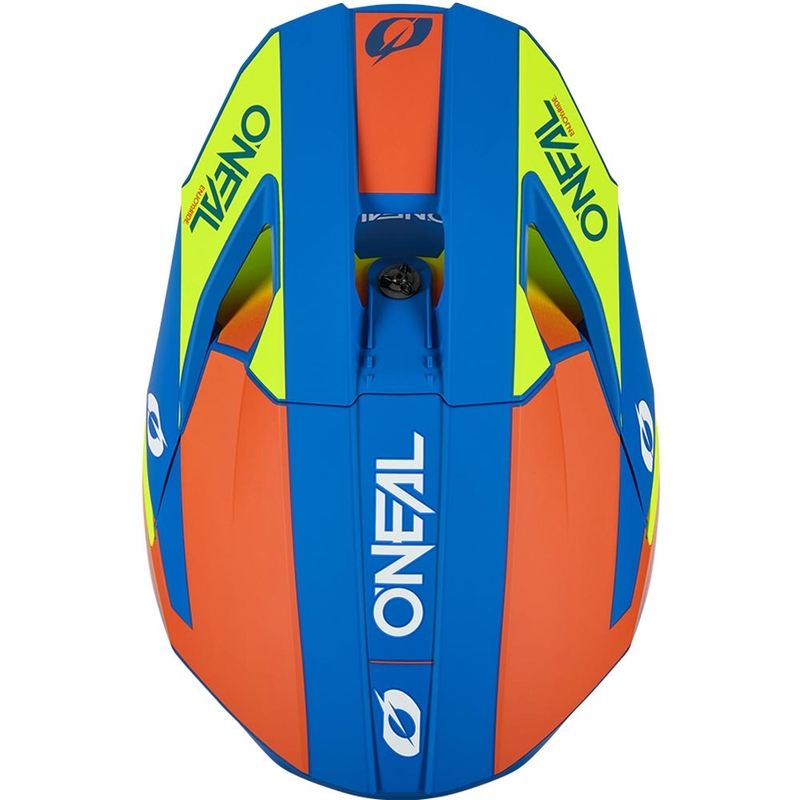 Otroška motokros čelada O'Neal 3SRS Solid mat modro-fluo rumena
