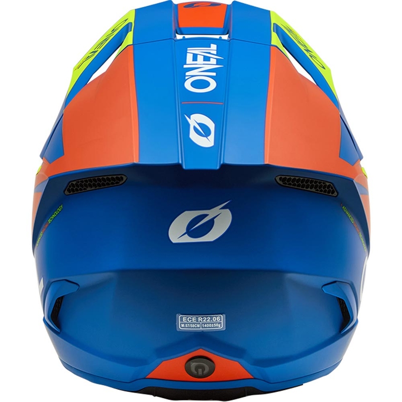 Otroška motokros čelada O'Neal 3SRS Solid mat modro-fluo rumena