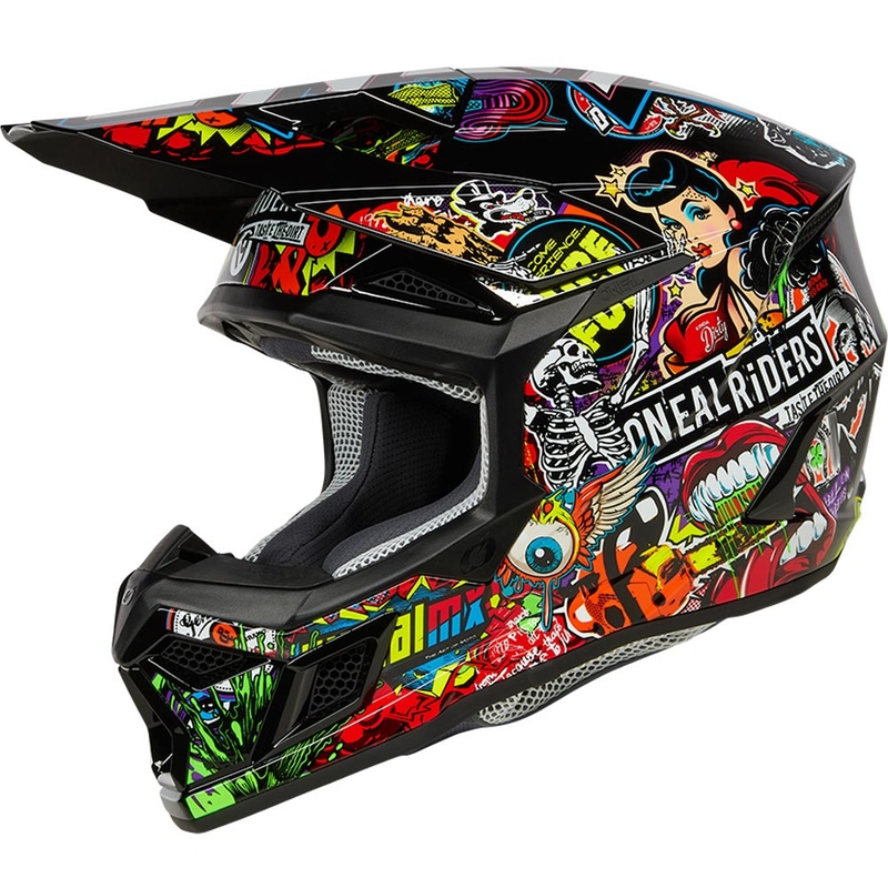 Otroška motokros čelada O'Neal 3SRS Crank mat večbarvna