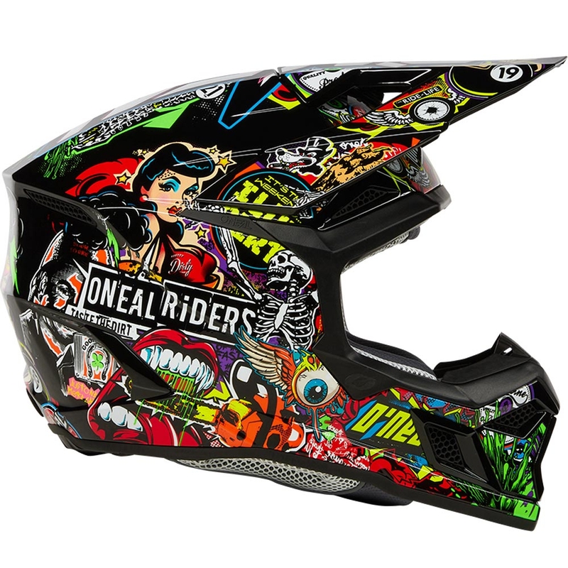 Otroška motokros čelada O'Neal 3SRS Crank mat večbarvna