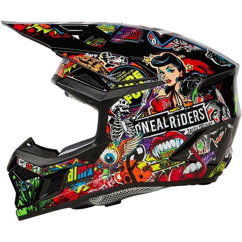 Otroška motokros čelada O'Neal 3SRS Crank mat večbarvna