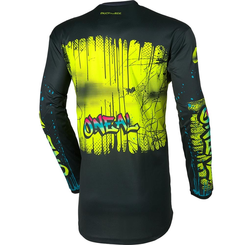Otroški motokros dres O'Neal Element Rancid črno-fluo rumen