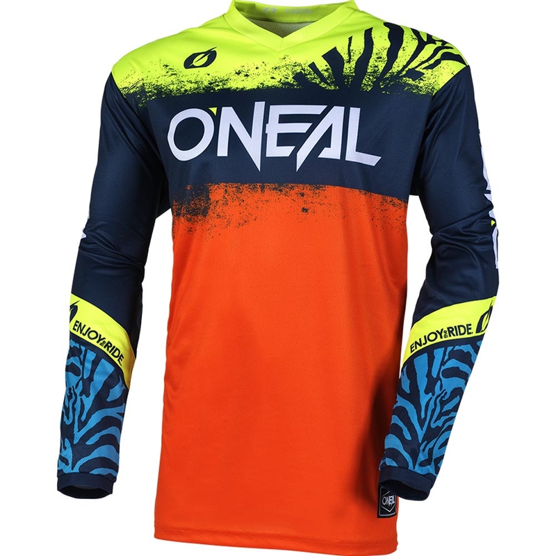 Otroški motokros dres O'Neal Element Shocker modro-oranžen