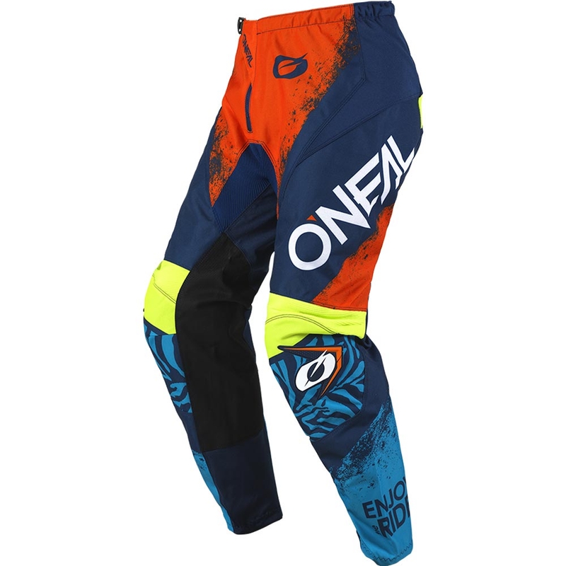 Otroške motokros hlače O'Neal Element Shocker modro-oranžne