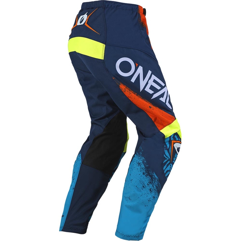 Otroške motokros hlače O'Neal Element Shocker modro-oranžne