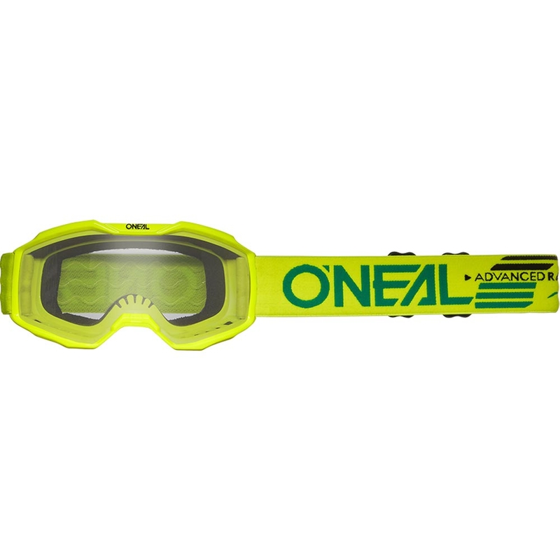 Otroška motokros očala O'Neal B-10 Solid fluo rumena s prozornim pleksi steklom