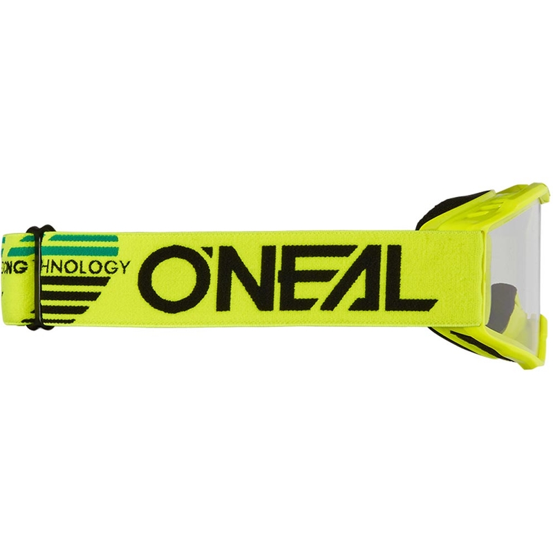 Otroška motokros očala O'Neal B-10 Solid fluo rumena s prozornim pleksi steklom