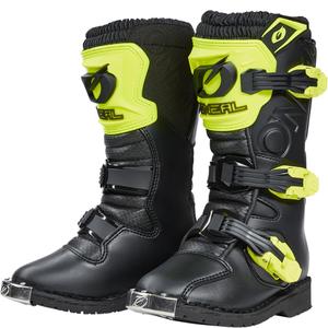 Otroški motokros škornji O'Neal Rider PRO črno-fluo rumeni