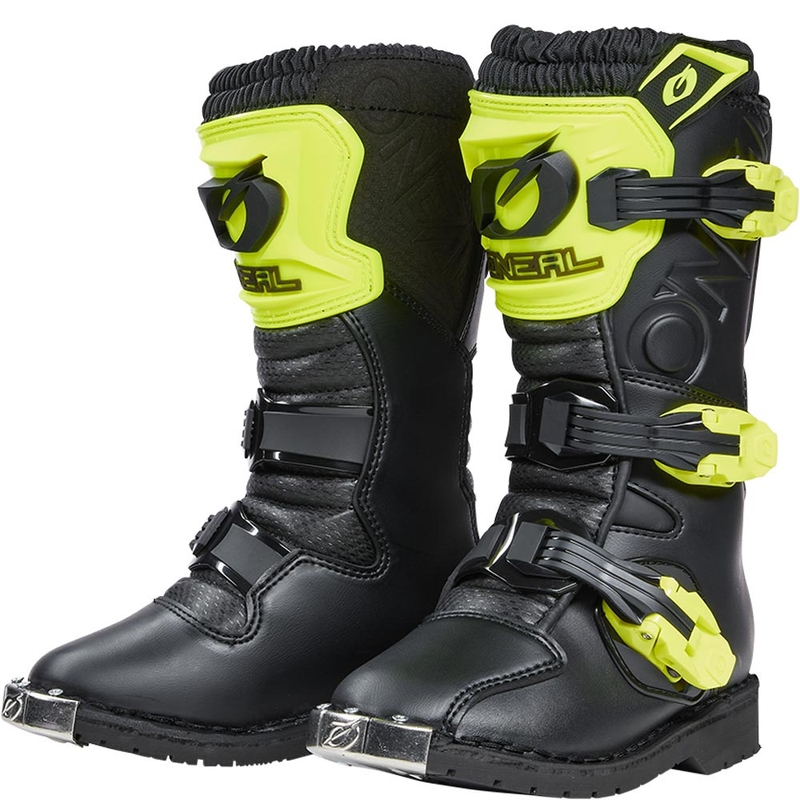 Otroški motokros škornji O'Neal Rider PRO črno-fluo rumeni