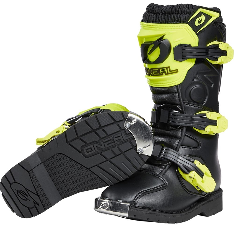 Otroški motokros škornji O'Neal Rider PRO črno-fluo rumeni