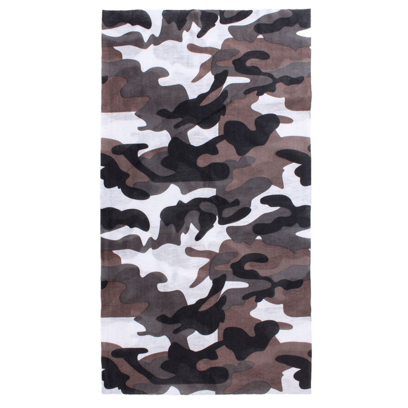 Večnamenski motoristični šal RSA Camo siv