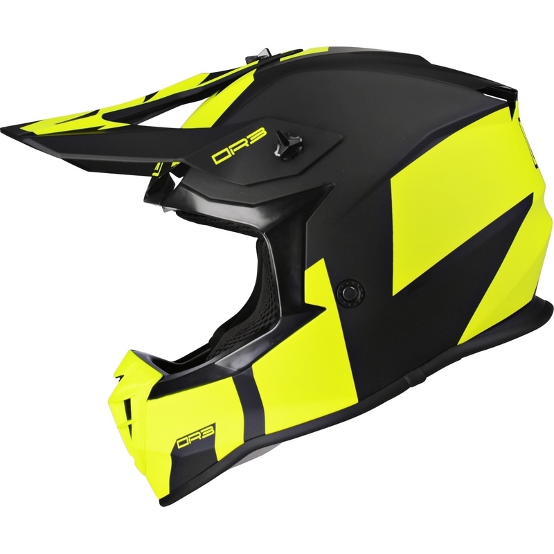Motokros motoristična čelada Lazer OR-3 Rocky black-fluo yellow