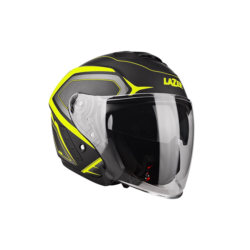 Odprta motoristična čelada Lazer Tango Hexa black-fluo yellow razprodaja