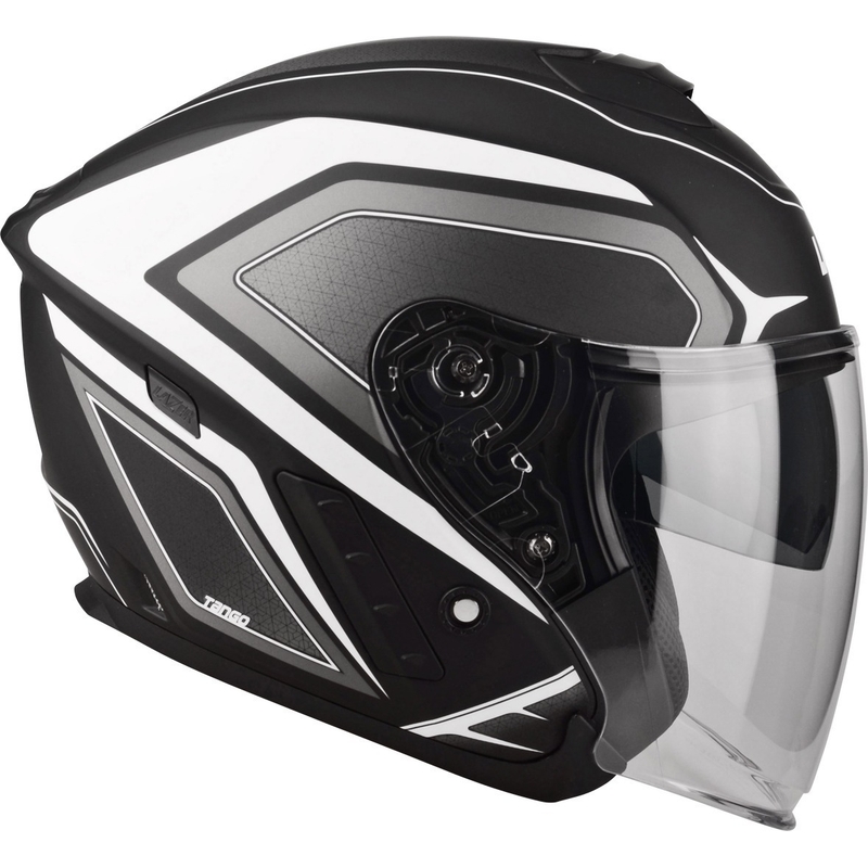 Odprta motoristična čelada Lazer Tango Hexa črno-bela