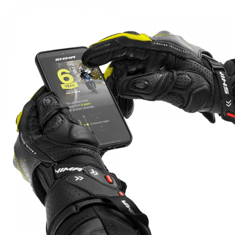 Moto rokavice Shima RS-3 fluo rumene barve