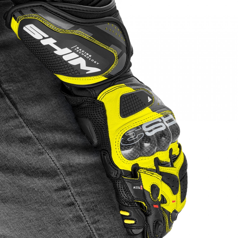 Moto rokavice Shima RS-3 fluo rumene barve