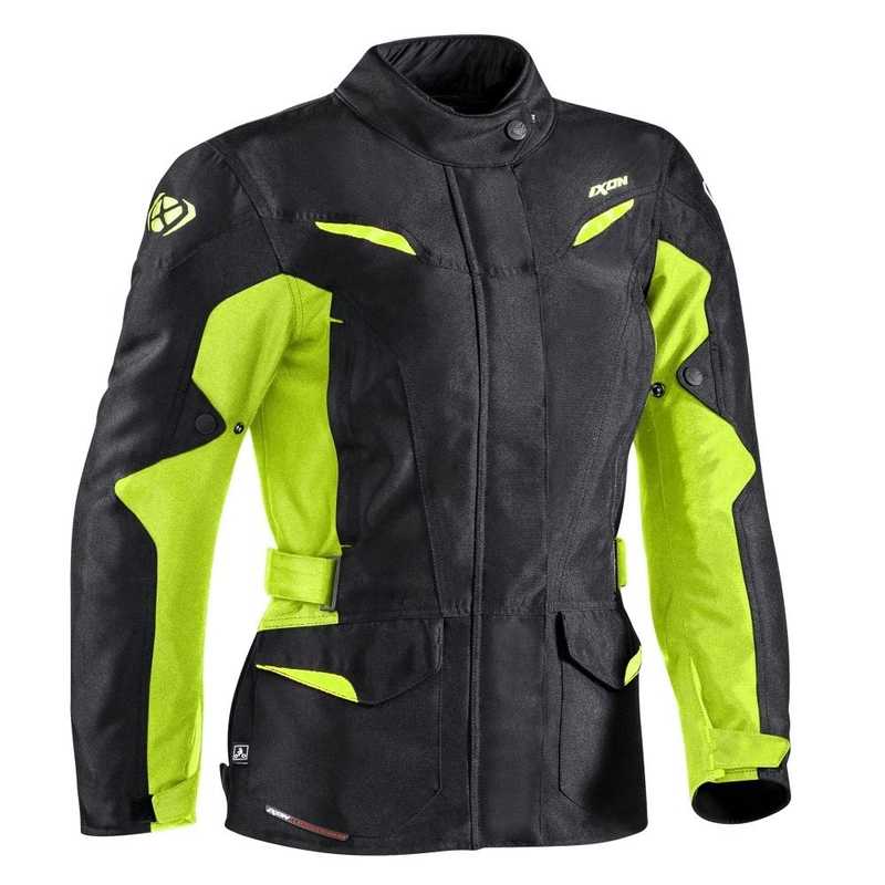 Ženska motoristična jakna IXON Summit 2 black-fluo yellow razprodaja