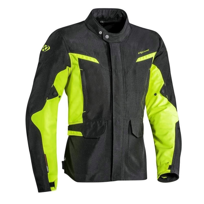 Motoristična jakna IXON Summit 2 black-fluo yellow razprodaja