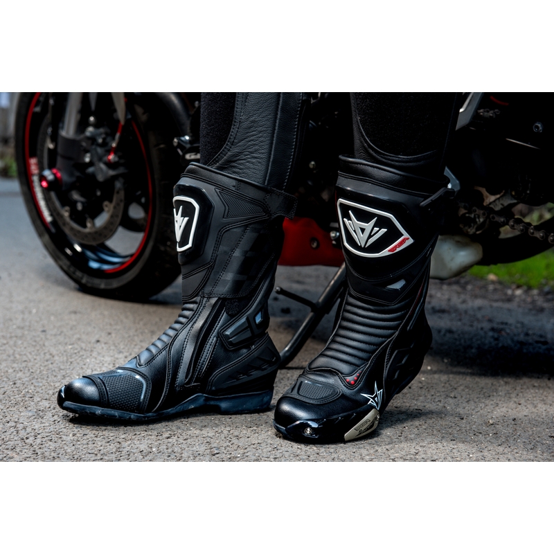 Motoristični škornji RSA GP-01 črni naprodaj razprodaja