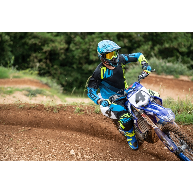 Motokros majica Shot DEVO Ultimate blue-fluo yellow razprodaja