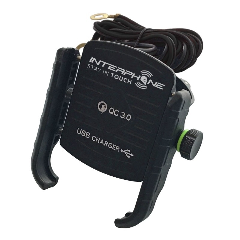 Univerzalni nosilec Interphone Motocrab z vrati USB