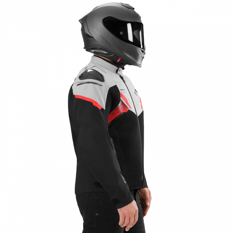 Moto jakna Shima STX Air sivo-rdeča